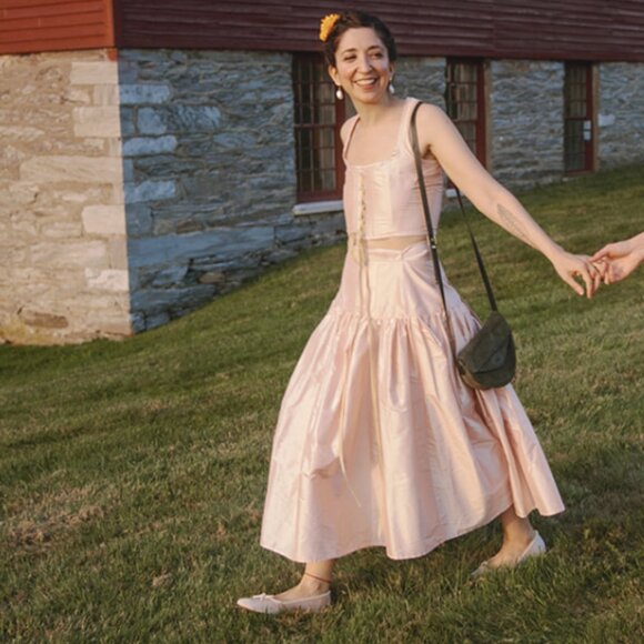 Salter House Petal Silk Wrap Skirt - Picture 3 of 4